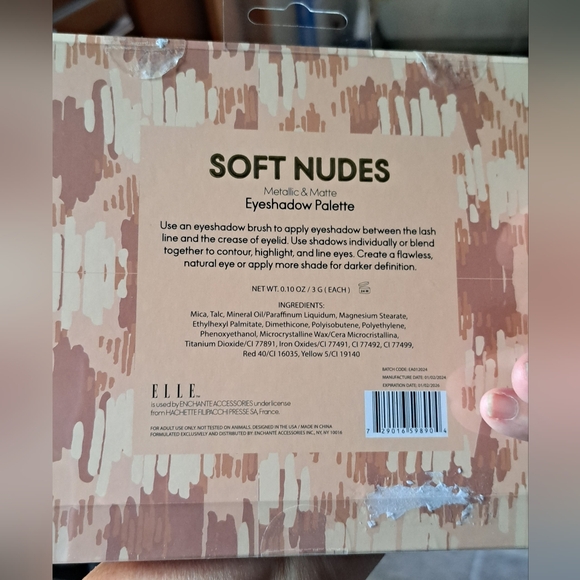Ladies Soft Nudes Palette By Elle Eyeshadow Or Contour Makeup Shadowing - Picture 3 of 3